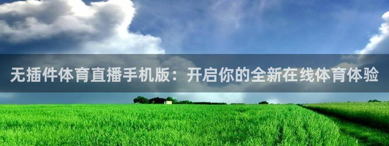 无插件体育直播手机版：开启你的全新在线体育体验